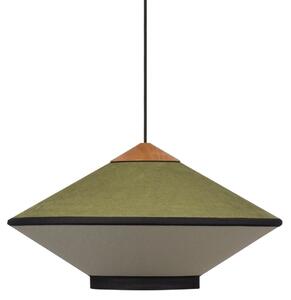 Függőlámpa Forestier, Cymbal, dimmable, Zöld, Étkező, Szövet / Textília, Dizájn