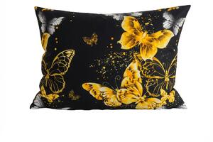 Mikroszálas párnahuzat GOLD BUTTERFLY 50x70 cm, fekete