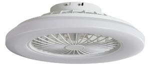 Vedin LED mennyezeti ventilátor, Ø 49 cm, fehér, CCT Lindby, Vedin, dimmable, Fehér, Nappali, Műanyag, Modern