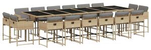 VidaXL Polyrattan Kerti Étkezőgarnitúra - 17 Részes