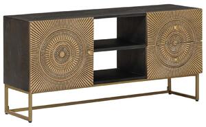 VidaXL TV szekrény Bronz 105 x 30 x 50 cm Tömör Mangófa és Műszaki Fa