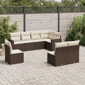 VidaXL Polyrattan Kerti Ülőgarnitúra - Barna - 8 részes