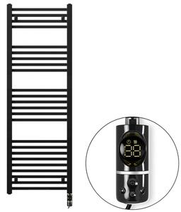 Welland Lux fekete elektromos törölközőszárító design radiátor 500 x 1500mm digitális termosztáttal | Készletről gyors kiszállítással. ES + C-type