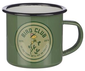 PEANUTS zománcozott bögre, zöld 'Bird Club'