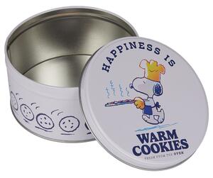PEANUTS fém tárolódoboz Ø13,5 cm, 'Happiness is warm cookies'