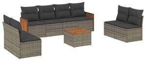 VidaXL Polyrattan Kerti Ülőgarnitúra - 9 részes
