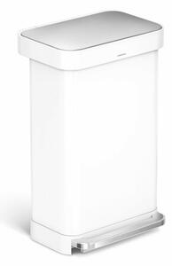 Simplehuman pedálos szemetes 45 l, fehér