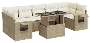 VidaXL Polyrattan Kerti Ülőgarnitúra - 8 részes - Bézs