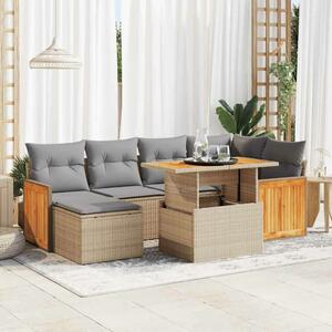 VidaXL Polyrattan Kerti Ülőgarnitúra - 8 részes, Bézs