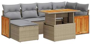 VidaXL Polyrattan Kerti Ülőgarnitúra - 8 részes, Bézs