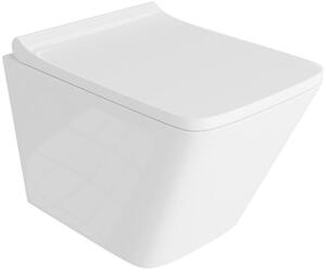 LaVita Lago 3.0 miska WC wisząca bez kołnierza z deską wolnoopadającą biały połysk