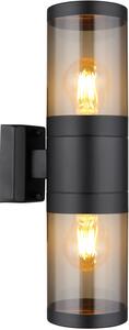 Globo Lighting Xeloo kültéri fali lámpa 2x60 W fekete-füst színű 32014-2BS
