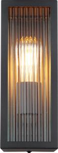 Globo Lighting Gundula kültéri fali lámpa 1x60 W fekete-átlátszó 31980