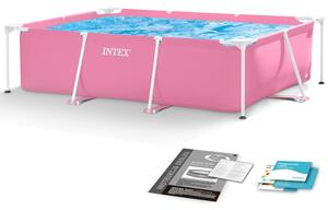 Intex fémvázas Medence 220x150x60cm - Rózsaszín