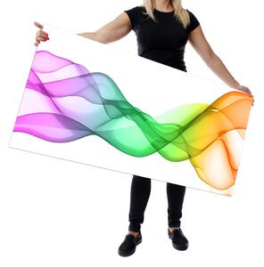 Wallplex falburkoló konyhapanel Színes hullám (Méret: Kicsi 60x120)