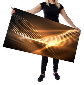 Wallplex falburkoló konyhapanel Aranybarna hullám (Méret: Kicsi 60x120)