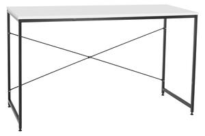 KONDELA Íróasztal, fehér/fekete, 120x60 cm, MELLORA