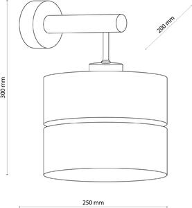 TK Lighting Eco oldalfali lámpa 1x15 W fekete-szürke-fa-bézs 5776