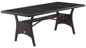 Deuba Rattan asztal Takeo 190x90x75 cm - barna
