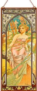 Alfons Mucha - Reggeli ébredés üvegkép, falikép