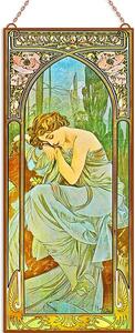 Alfons Mucha - Éjszakai pihenés üvegkép, falikép