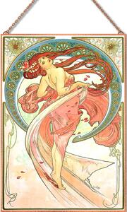 Alfons Mucha - Tánc üvegkép, falikép