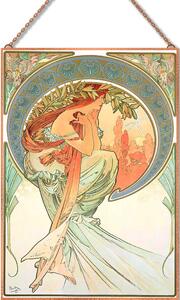 Alfons Mucha - Költészet üvegkép, falikép