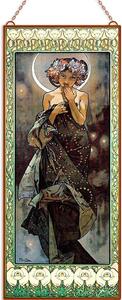 Alfons Mucha - Clair du Lune üvegkép, falikép