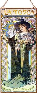 Alfons Mucha - La Tosca üvegkép, falikép