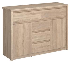 KONDELA Komód, DTD laminált, tölgy sonoma, NORTY TYP 10