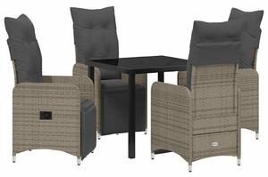 Kert étkező szett 5 pcs Bézs polirattan