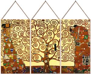 Klimt - Várakozás és beteljesedés II üvegkép, falikép