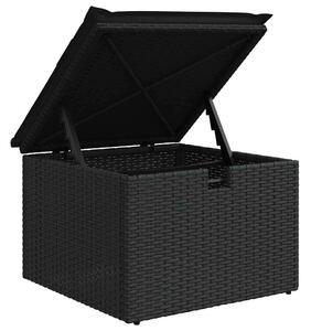 VidaXL Polyrattan Kerti Ülőgarnitúra - 8 részes - Fekete