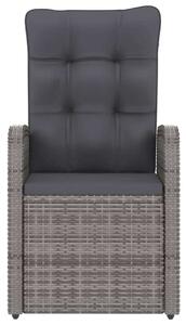 VidaXL Kültéri Étkezőszett - Polyrattan - 9 részes - Szürke