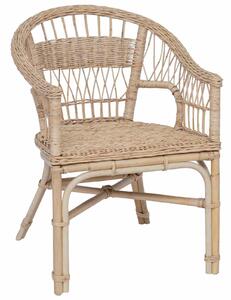 VidaXL Összecsukható Szék Rattan Természetes 60 x 60 x 81 cm
