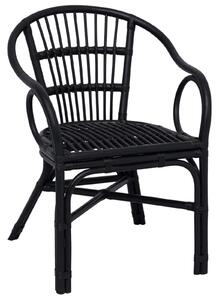 VidaXL Összecsukható Szék Fekete 58 x 60 x 81 cm Rattan
