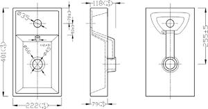Comad Veda mosdótál 40x22 cm négyszögletes beépíthető fehér UM-VEDEA40