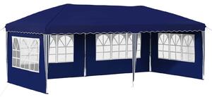VidaXL Parti sátor 575 x 289 x 245 cm Kék 210D Oxford ezüst bevonattal