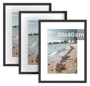 SONGMICS 30 x 40 cm-es képkeret készlet (3 db), falra szerelhető, fekete