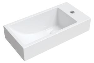Omnires Corfu M+ mosdótál 50x25 cm négyszögletes klasszikus-mosdótálak fehér CorfuBP