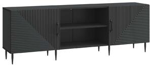 VidaXL TV szekrény Fekete 150 x 31 x 50 cm Szerelt Fa