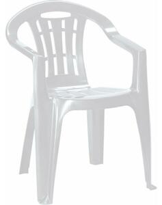 Mallorca kerti szék, kartámaszos, fehér színű