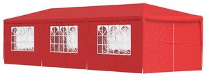 VidaXL Partysátor 900 x 300 x 255 cm Piros PE és acél