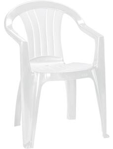 Sicilia kartámaszos műanyag kerti szék, fehér