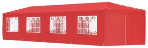 VidaXL Partysátor 1200 x 300 x 255 cm Piros PE és acél