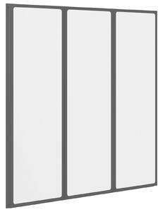 VidaXL Összecsukható zuhanyfal Fekete és Teljes Jég 132 x 2 x 140 cm