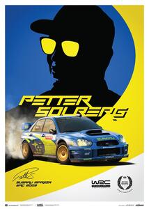 Művészeti nyomat Subaru Impreza WRC 2003 - Petter Solberg, (50 x 70 cm)