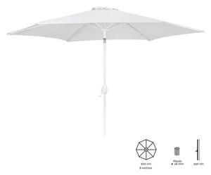 Fehér napernyő ø 300 cm Alba – LDK Garden