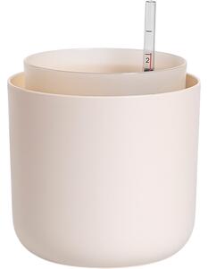 Plastia Tolita önöntöző virágtartó, bézs, átmérő: 16 cm, 16 cm átmérőjű