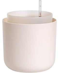 Plastia Tolita önöntöző virágtartó, bézs, átmérő: 19 cm, 19 cm átmérőjű